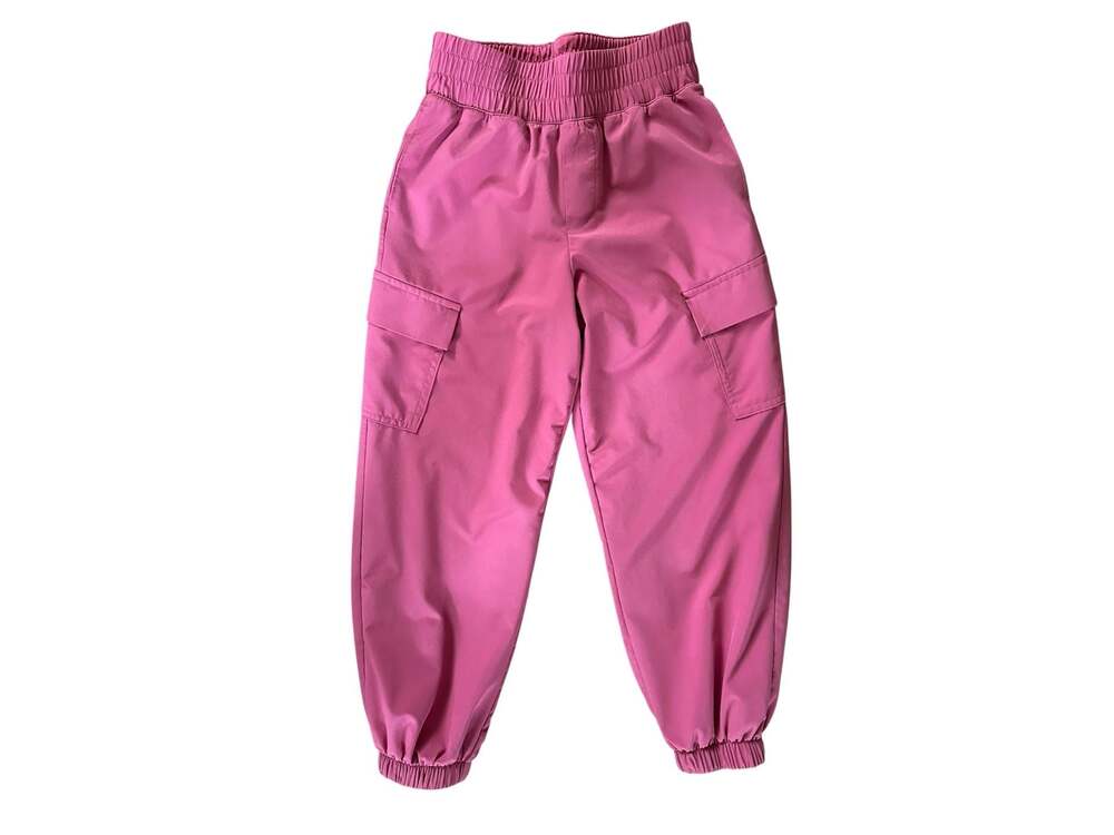 All in Motion Girls' Pink Stretch Cargo Jogger Pants Size S (6/7)